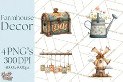 Farmhouse Decor PNG Rustic Country Clipart Printable Icons Product Image 1