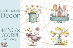 Farmhouse Decor PNG Rustic Country Clipart Printable Icons Product Image 1