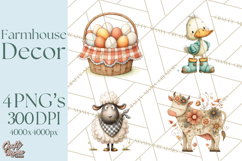 Farmhouse Decor PNG Rustic Country Clipart Printable Icons Product Image 1
