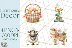 Farmhouse Decor PNG Rustic Country Clipart Printable Icons Product Image 1