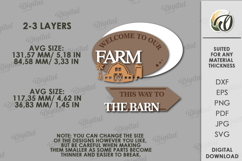 Farmhouse Directional Sign Laser Cut. Farm Welcome SIgn SVG Product Image 2