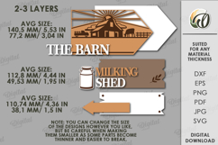 Farmhouse Directional Sign Laser Cut. Farm Wall Decor SVG Product Image 2