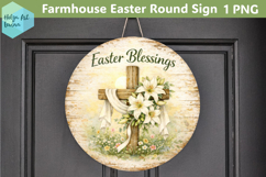 Farmhouse Easter Round Sign Product Image 1