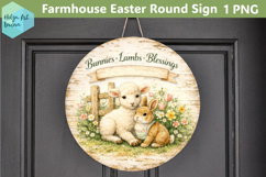 Farmhouse Easter Round Sign Product Image 1