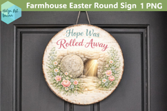 Farmhouse Easter Round Sign Product Image 1
