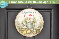 Farmhouse Easter Round Sign Product Image 1