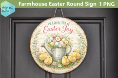 Farmhouse Easter Round Sign Product Image 1