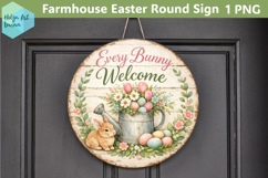 Farmhouse Easter Round Sign Product Image 1