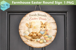 Farmhouse Easter Round Sign Product Image 1