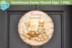 Farmhouse Easter Round Sign Product Image 1