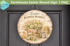 Farmhouse Easter Round Sign Product Image 1