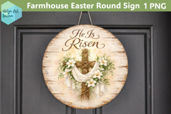 Farmhouse Easter Round Sign Product Image 1