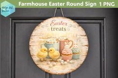Farmhouse Easter Round Sign Product Image 1