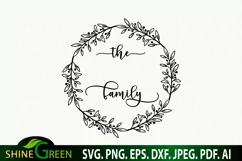 family monogram svg sign by shine green art