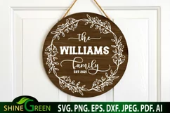farmhouse family monogram svg sign by shine green art
