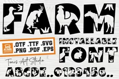 Farmhouse Font Svg | Installable Font | Farm Animal Letters Product Image 1
