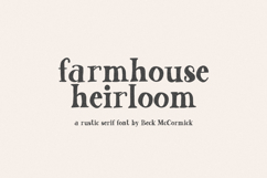 Farmhouse Heirloom Serif Font Product Image 1