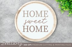 Home Sweet Home SVG Cut File Farmhouse Sign Door Hanger SVG Product Image 2