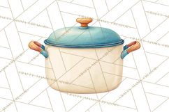 Farmhouse Kitchen Clipart, Rustic Kitchen Appliances PNG Product Image 4