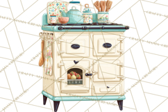 Farmhouse Kitchen Clipart, Rustic Kitchen Appliances PNG Product Image 3