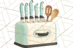 Farmhouse Kitchen Clipart, Rustic Kitchen Appliances PNG Product Image 2