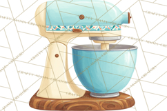 Farmhouse Kitchen Clipart, Rustic Kitchen Appliances PNG Product Image 3