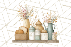 Farmhouse Kitchen Clipart, Rustic Kitchen Appliances PNG Product Image 4