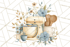 Farmhouse Kitchen Clipart, Rustic Kitchen Appliances PNG Product Image 4