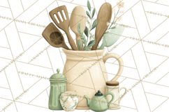 Farmhouse Kitchen Clipart, Rustic Kitchen Appliances PNG Product Image 3