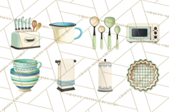 Farmhouse Kitchen Clipart, Rustic Kitchen Appliances PNG Product Image 3