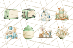 Farmhouse Kitchen Clipart, Rustic Kitchen Appliances PNG Product Image 4