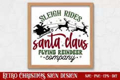Sleigh rides santa claus flying reindeer company SVG Product Image 1