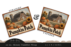 Farmhouse Pumpkin Patch Tumbler Wrap PNG Product Image 6