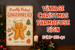 Vintage Christmas Farmhouse Sign | Rustic Holiday Wall Decor Product Image 1