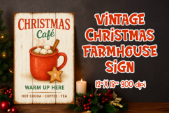 Vintage Christmas Farmhouse Sign | Rustic Holiday Wall Decor Product Image 1