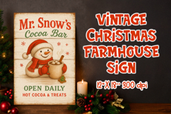 Vintage Christmas Farmhouse Sign | Rustic Holiday Wall Decor Product Image 1