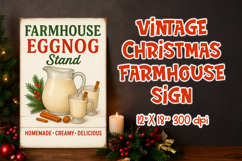 Vintage Christmas Farmhouse Sign | Rustic Holiday Wall Decor Product Image 1