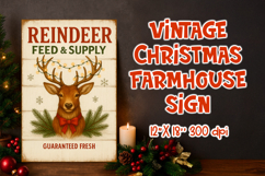 Vintage Christmas Farmhouse Sign | Rustic Holiday Wall Decor Product Image 1
