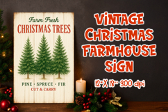 Vintage Christmas Farmhouse Sign | Rustic Holiday Wall Decor Product Image 1