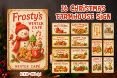 Vintage Christmas Farmhouse Sign Bundle | Holiday Wall Art Product Image 1