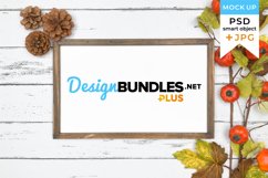 Farmhouse Sign Mockup Fall | Autumn mockup Product Image 1