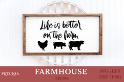 Farmhouse cut file being used as a farmhouse sign print
