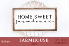 Farmhouse cut file being used as a farmhouse sign print