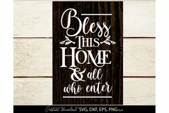 Farmhouse SVG, Farmhouse Welcome Sign SVG, Bless This Home Product Image 1