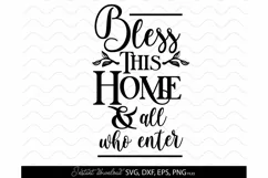 Farmhouse SVG, Farmhouse Welcome Sign SVG, Bless This Home Product Image 2