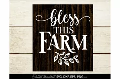 Farmhouse SVG, Farmhouse Welcome Sign SVG, Bless This Farm Product Image 1