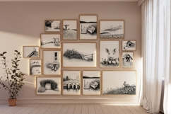 Farmhouse Sketch Wall Art Set 