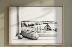 Farmhouse Sketch Wall Art Set 