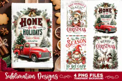 Christmas Kitchen Towel 4 PNG Retro PNG Sublimation Product Image 3