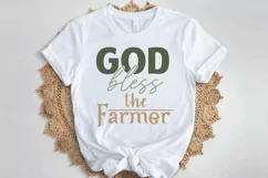 Farmhouse Sign SVG Cut File God Bless the Farmer Home Sign Product Image 2